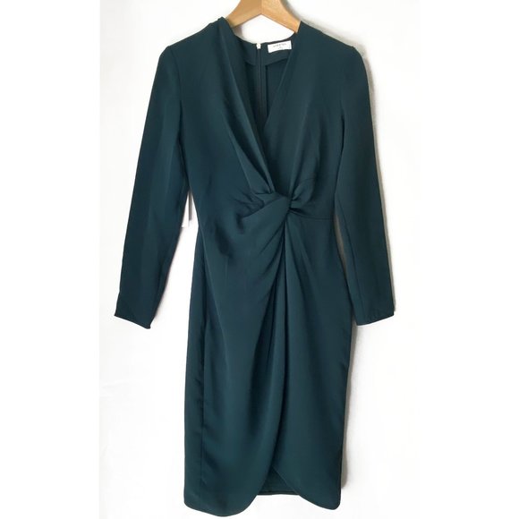 ARITZIA BABATON TADAO WRAP DRESS IN EVEREST GREEN - Picture 3 of 4